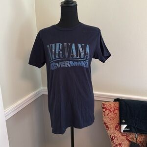 Nirvana Kurt Cobain smells like teen spirit Nevermind baby swimming T-shirt (A)